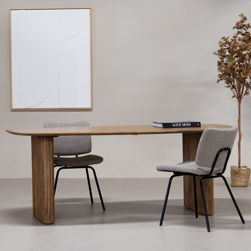 Giga Meubel Eettafel Dai - Deens Ovaal - Naturel - Mangohout - 200cm - vtwonen shop