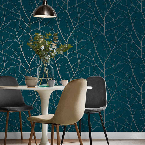 Graham & Brown Vliesbehang - Boreas Blauwgroen