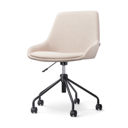 Nolon Nout-Isa Bureaustoel Beige - Stof - Zwart Onderstel - vtwonen shop