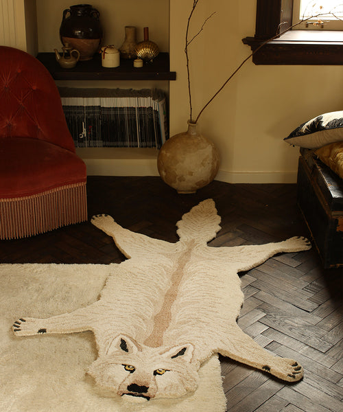 Doing Goods Woozy Wolf Vloerkleed - Groot 162 x 103 x 2cm - 100% wol - vtwonen shop