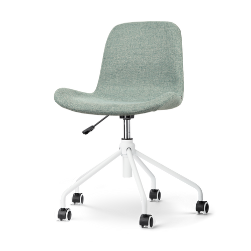 Nolon Nout-Fé Bureaustoel Zacht Groen - Stof - Wit Onderstel - vtwonen shop