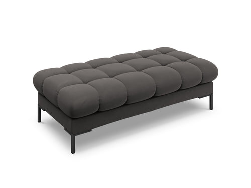 Cosmopolitan Design Bank Bali 2-zits, flueel, donkergrijs - 62x133x40cm