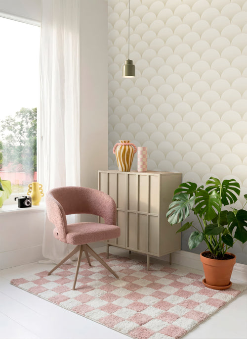 ESTAhome behang art deco motief zand beige - 50 x 900 cm - 139464