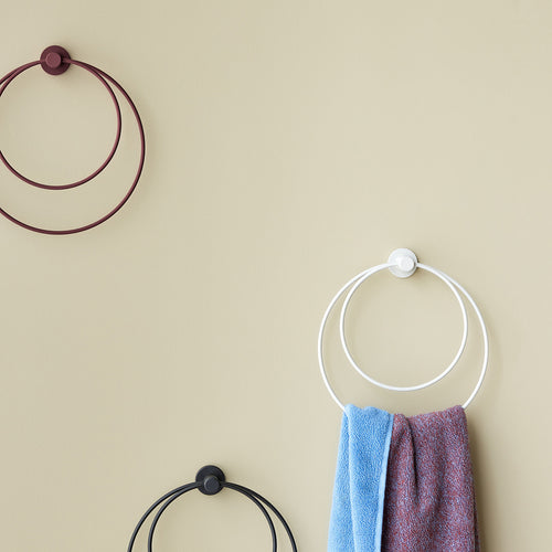 Hübsch handdoekhouder Loop - ijzer - 26x23cm - vtwonen shop