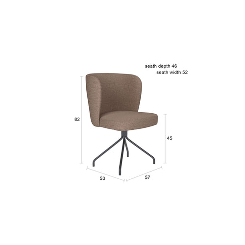 Housecraft Living Stan Eetkamerstoel Metaal Off-White - Grijs