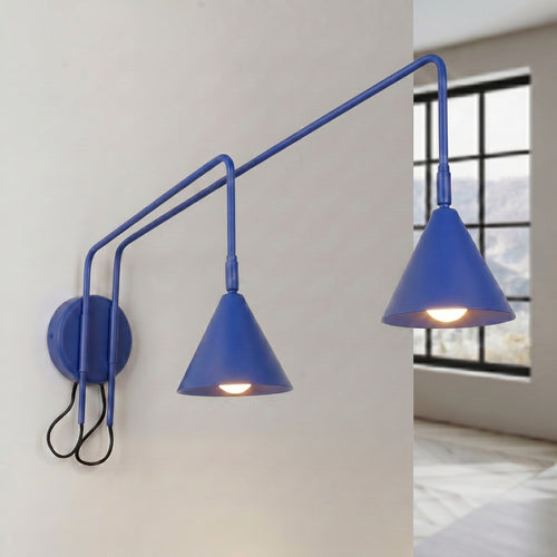 Sollux Lighting Wandlamp NOX 2 ultramarijn met schakelaar - 150x80x30cm