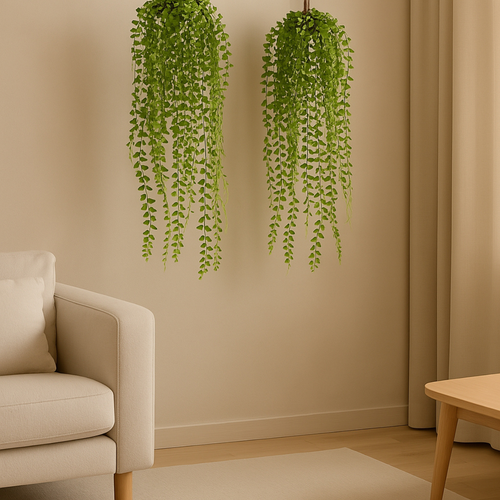 Flourify - Kunstplant - Columnea hangplant - 70 cm - Bundel van 2