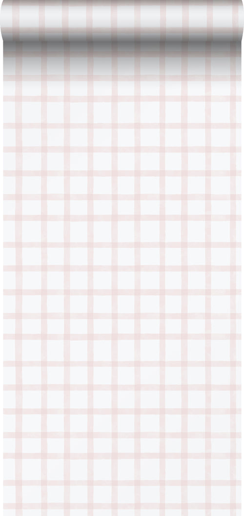 Sanders & Sanders behang ruitjes licht roze en wit - 53 cm x 10.05 m - 640643