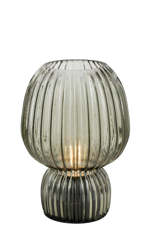 J-Line tafellamp - glas - olijfgroen