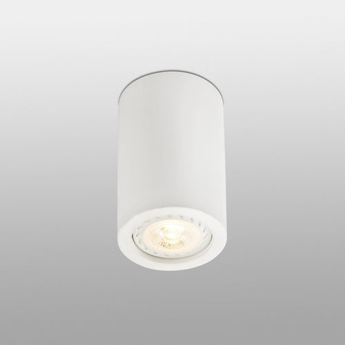 Faro Sven - 1 licht ronde opbouw downlight gips, wit, GU10