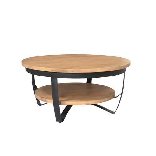Starfurn Salontafel Paras - Rond Naturel Hout - Ø90x40cm