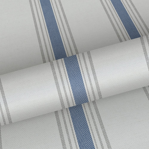 Sanders & Sanders behang strepen donkerblauw en beige - 53 cm x 10 m - 640203