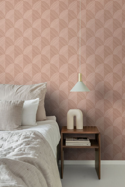 Origin Wallcoverings behang 3D-motief terracotta roze - 53 cm x 10.05 m - 347937