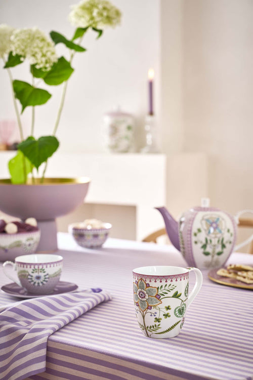 Pip Studio - XL Mokken - Lily & Lotus - Off White - Set van 6