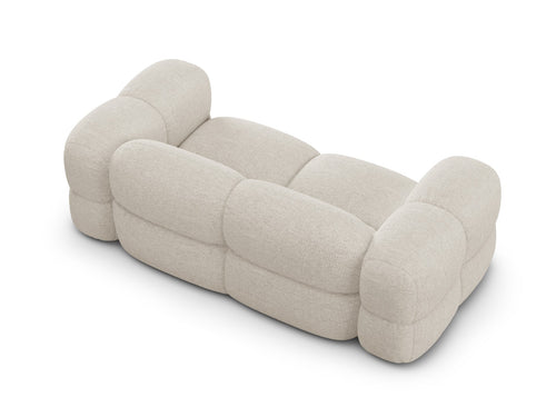 Cosmopolitan Design Bank Loretto 3-zits, structurele stof beige - 100x210x68cm