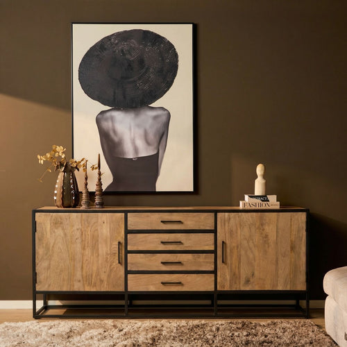 Starfurn Dressoir Dakota - Naturel Hout - 210x45x75cm