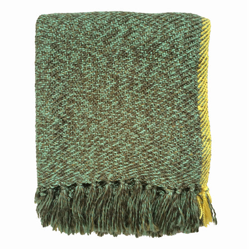 Malagoon plaid Melee - olijfgroen - 125x150cm