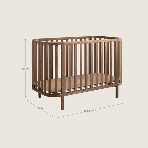 Petite Amélie Ovaal Ledikant Cocoon  - 60 x 120 cm - Premium Cocoa - vtwonen shop