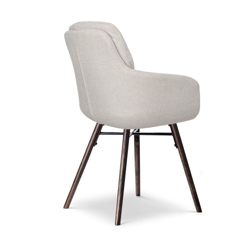Nolon Nena-Mia Eetkamerstoelen Set van 2 - Beige - Walnoot Hout