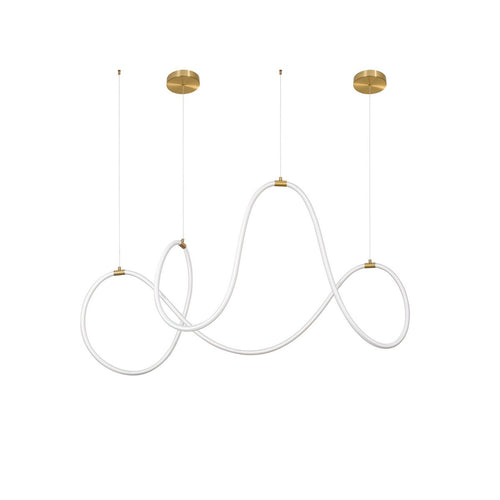 Merano Anaheim Geïntegreerde LED Hanglamp Plafondlamp Dimbaar Messing Goud Metaal LED 57W 189Lm 3000K L : 150