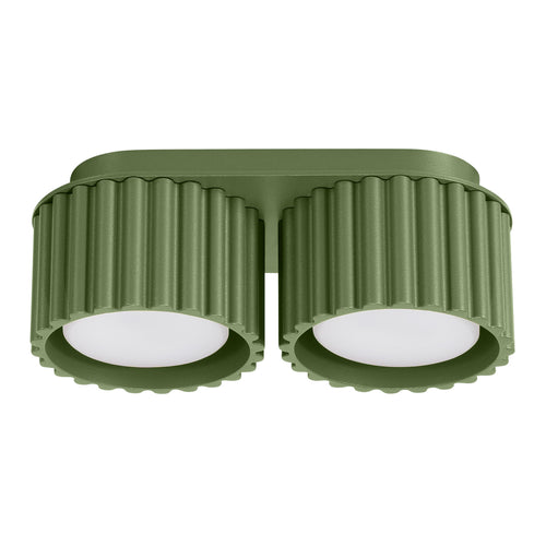 Sollux Lighting Plafondlamp AURA 2 olijfgroen Gx53 - 21x10x12cm