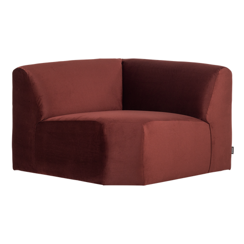 WOOOD hoekelement recht Mojo Base - Velvet - Kastanjebruin - 74x105x105