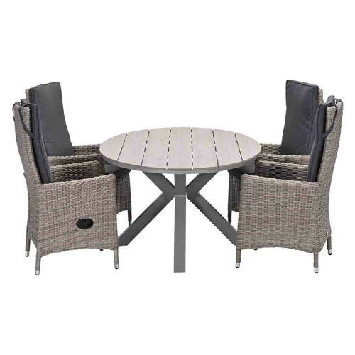 Garden Impressions tuinset Collin - Tulli - vintage willow - 180x115 cm - 5-delig