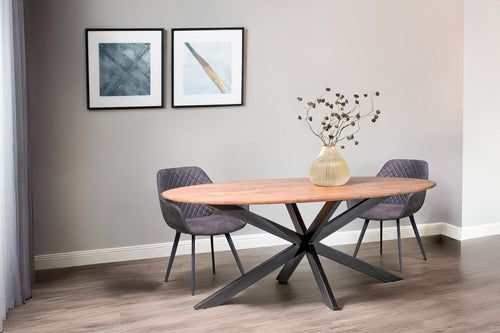 Livingfurn eetkamertafel - Ovaal - Acaciahout - 240 cm - bruin