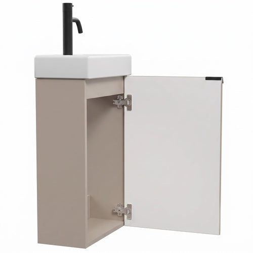 Badplaats Toiletmeubel Bosco 40 x 22 cm – Beige – Fonteinmeubel met Wastafel