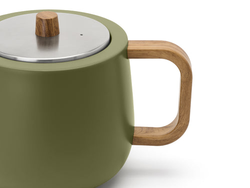 Bredemeijer -Theepot Facet - khaki green - 1,1L