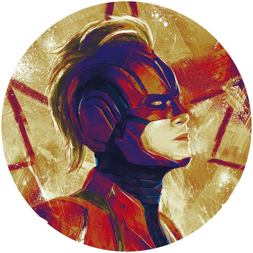 Sanders & Sanders zelfklevende behangcirkel The Avengers Captain Marvel paars Ø 128 cm 611780