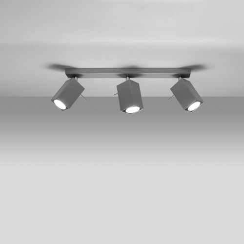 Sollux Lighting Plafondlamp MERIDA 3 grijs - 45x6x16cm