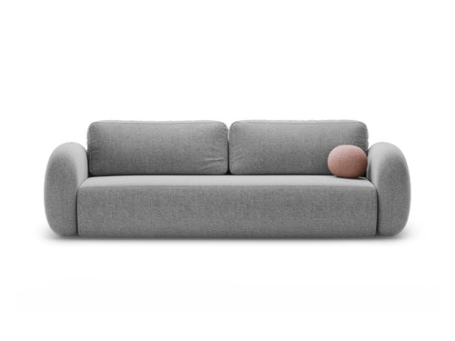 Cosmopolitan Design Slaapbank met opbergdoos Tonale 3-zits, chenille lichtgrijs - 105x262x88cm