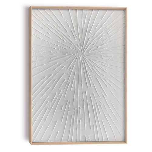 Reinders Beams White schilderij 3d art -  wit - woonkamer - 70x50cm