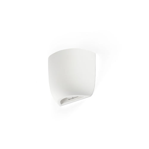 Faro Kappu 25cm Gips Wandlamp Wit 1x E14
