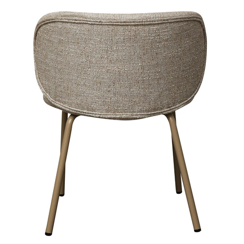 Furnhouse eetkamerstoel Nanna - Beige - Stof (Bouclé) - Set van 4