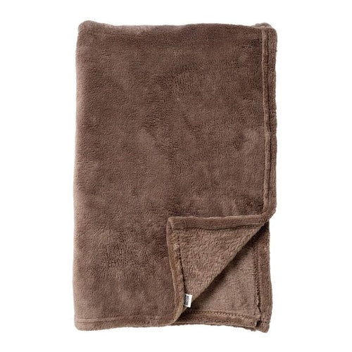 SIDNEY - plaid 140x180 cm - fleece deken - 100% gerecycled - Driftwood - taupe