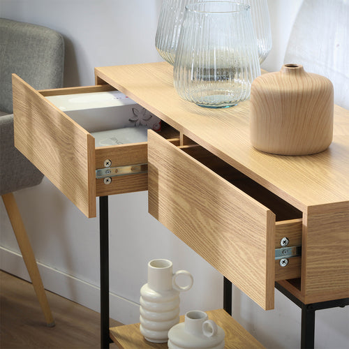 Calicosy - Console 2 Laden 1 Plank TESSA - 35x100x81 cm