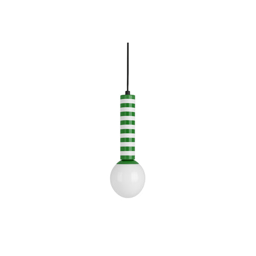 Leitmotiv hanglamp Rayado Retro - groen - Ø12cm