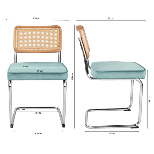 Kick buisframe stoel Kai - Mintgroen - vtwonen shop