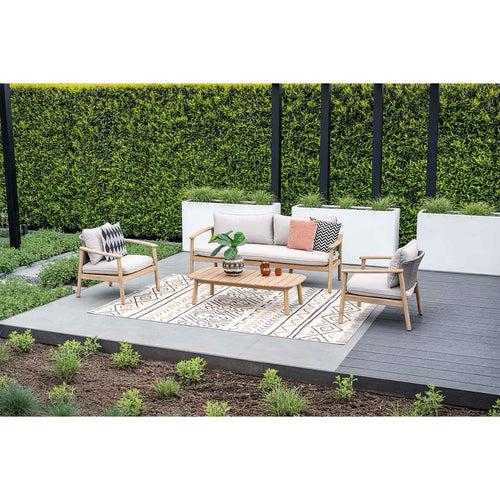 Eclipse loungeset - 4-dlg.-acaciahout met white wash - sand