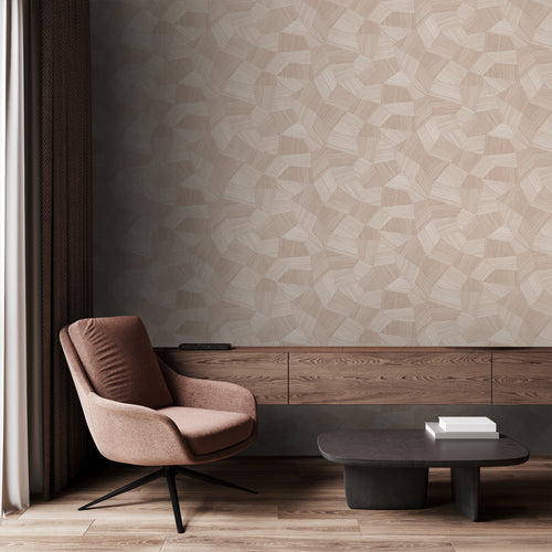 Origin Wallcoverings behang grafisch 3D motief zacht roze - 53 cm x 10.05 m - 347985 - vtwonen shop