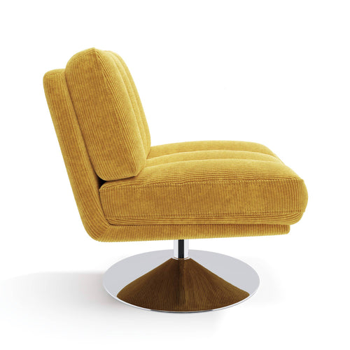 Sia Home - Fauteuil TIMELESS - Corduroy - Geel - 60.12cm