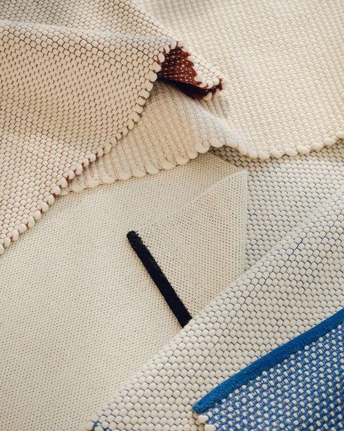 noo.ma handgeweven vloerkleed van Nieuw-Zeelandse wol - laagpolig, gestructureerd, rechthoekig