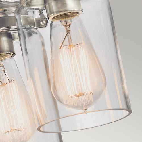 Elstead Brinley - 3 Lichts Inbouw Plafondlamp Geborsteld Nikkel, E27