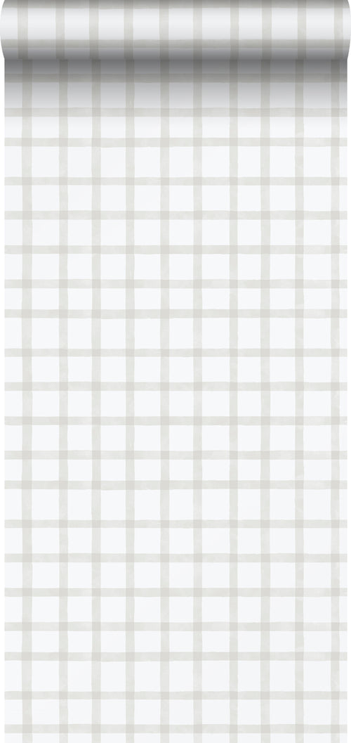 Sanders & Sanders behang ruitjes grijs en wit - 53 cm x 10.05 m - 640645