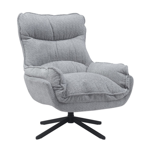 StarFurn Fauteuil Vera - Lichtgrijs Stof - Draaibaar - 82x95x96,5cm - vtwonen shop