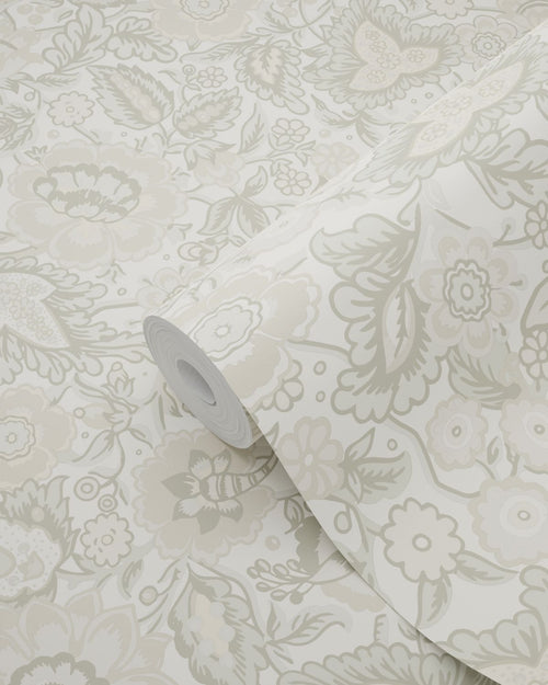 ESTAhome behang vintage bloemen blauwgroen - 50 x 900 cm - 132237