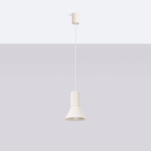 Sollux Lighting Hanglamp ESTRIA 1 beige - 14x14x120cm