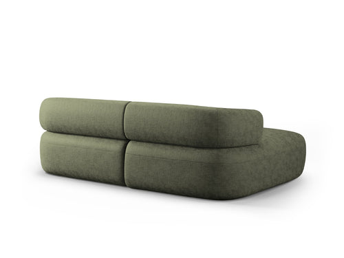 Micadoni linker hoekbank Jenny 5-zits, chenille groente - 145x200x73cm
